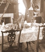 Detail image of the dining room.