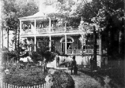 Historic photo of the front elevation of the house