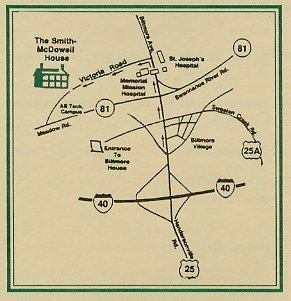 map to the Smith-McDowell House Museum(23K)