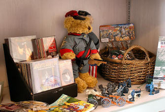 Photo of items available for purchase in the Museum Shop.
