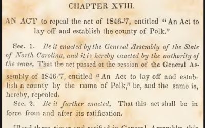 January 16, 1849 – Polk County Repealed