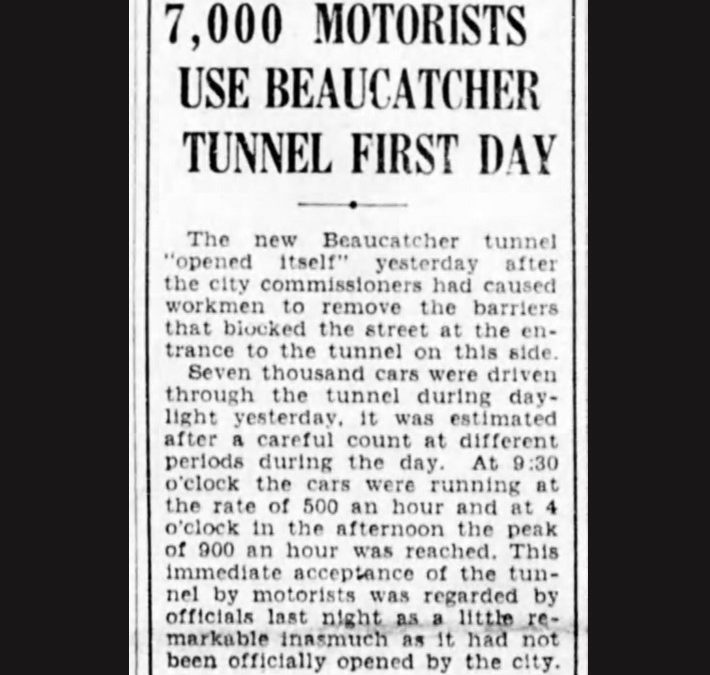 September 1, 1929: Beaucatcher Tunnel Opens