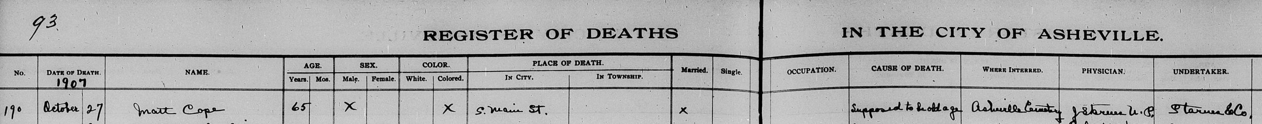 1907_Mat Cope_Death Register