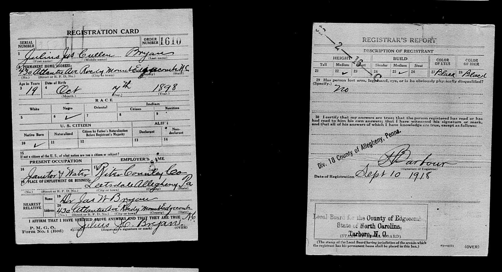 1918_Bryan Julius WWI