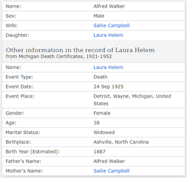 1925_Laura Helm death certificate