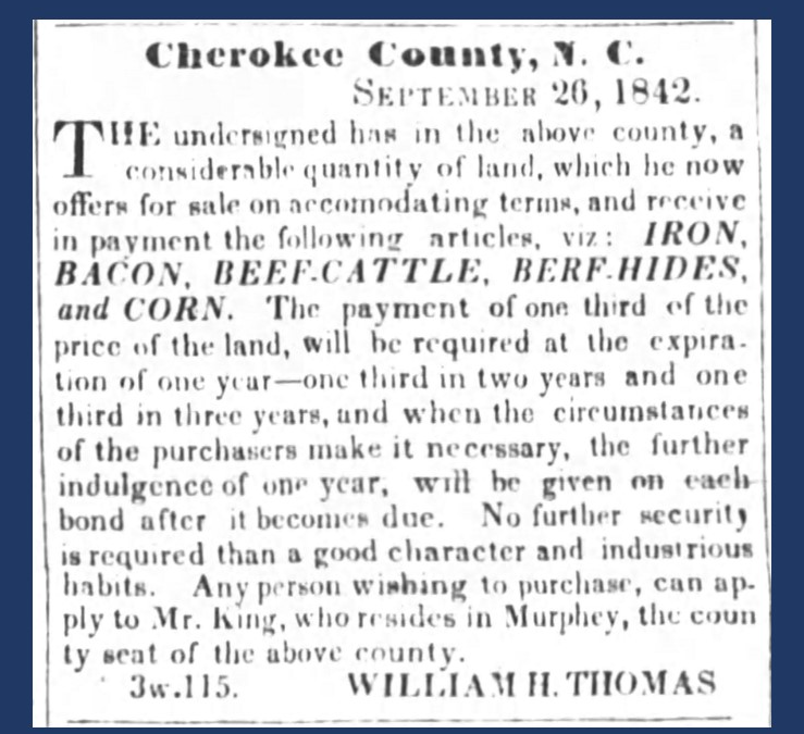 January 4, 1839 – Cherokee County Established