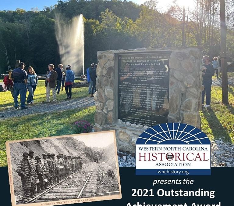 Press Release: WNCHA presents Outstanding Achievement Award to The RAIL Memorial Project
