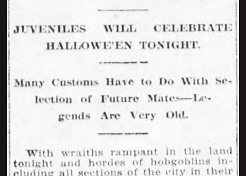 October 31, 1919 – Pandemic and Halloween